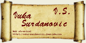 Vuka Surdanović vizit kartica